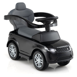 3 in 1 Push Car with Removable Handle and Guardrail for Kids 18-36 Months Old-Black view 4