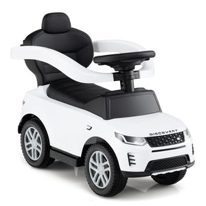 3 in 1 Push Car with Removable Handle and Guardrail for Kids 18-36 Months Old-White view 4