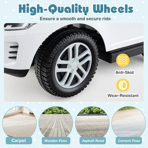3 in 1 Push Car with Removable Handle and Guardrail for Kids 18-36 Months Old-White view 9