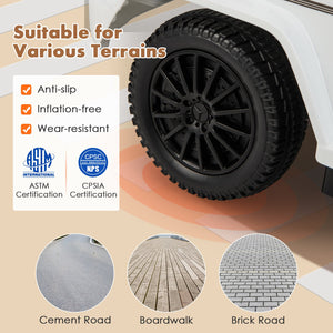 3-In-1 Ride on Push Car Mercedes Benz G350 Stroller Sliding Car with Canopy-White view 9