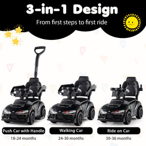 3-in-1 Toyota Licensed Foot-to-Floor Stroller Sliding Walking Toy-Black view 4