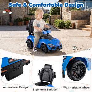 3-in-1 Toyota Licensed Foot-to-Floor Stroller Sliding Walking Toy-Blue view 7