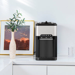 3-in-1 Water Cooler Dispenser with Built-in Ice Maker and 3 Temperature Settings-Silver view 3
