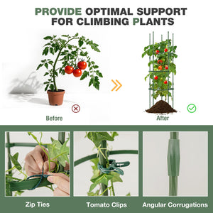 3 Pack 60 inch Adjustable Tall Plant Support Trellis for Climbing Plants view 6