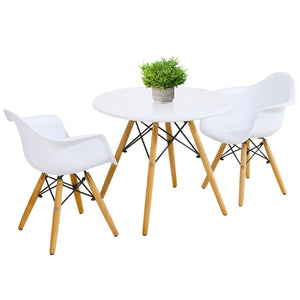 3 Pieces Kid's Modern Round Table Chair Set view 7