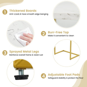 3 Pieces Multifunctional Coffee End Table Set-White view 9