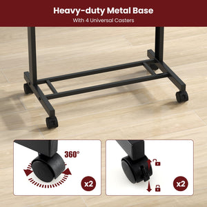 3-Position Height Adjustable Lectern Table with Tilted Tabletop-Black view 7