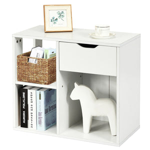 3-Tier Side Table with Storage Shelf and Drawer Space view 4