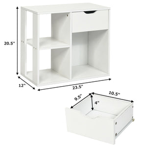 3-Tier Side Table with Storage Shelf and Drawer Space view 5