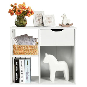 3-Tier Side Table with Storage Shelf and Drawer Space view 7