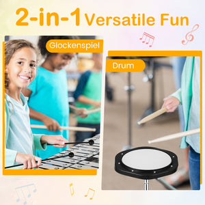 30 Notes Percussion with Practice Pad Mallets Sticks Stand view 7