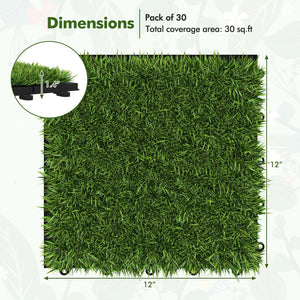 30 PCS Interlocking Artificial Grass Tiles view 4