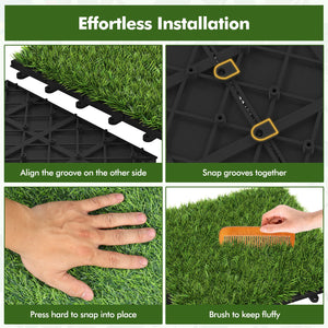 30 PCS Interlocking Artificial Grass Tiles view 8