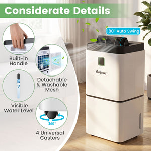 30 Pints 1500 Sq. ft Dehumidifier for Medium to Large Room with Indicator view 4
