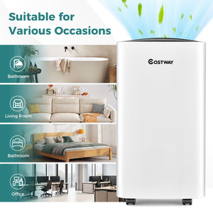 30 Pints 1500 Sq. ft Portable Dehumidifier For Medium To Large Spaces view 6