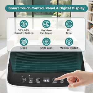 30 Pints 1500 Sq. ft Portable Dehumidifier For Medium To Large Spaces view 9