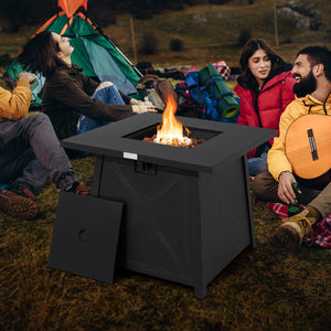 30 Inch Square Propane Gas Fire Table with Waterproof Cover view 8