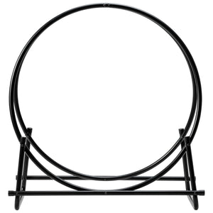 30-Inch Tubular Steel Log Hoop Firewood Storage Rack view 6