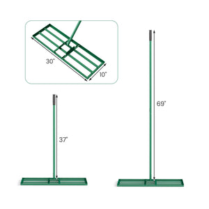 30 x 10 Inch Heavy Duty Lawn Level Tool with 69 Inch Handle-Green view 5
