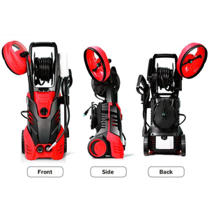 3000 PSI Electric High Pressure Washer With Patio Cleaner-Red view 2