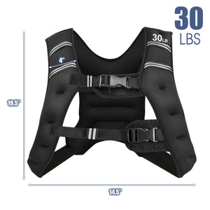 30 LBS Workout Weighted Vest with Mesh Bag Adjustable Buckle view 3