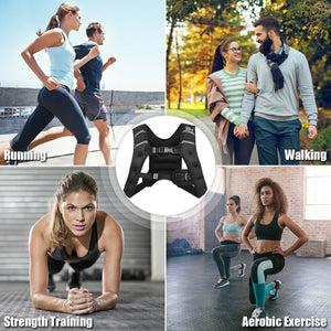 30 LBS Workout Weighted Vest with Mesh Bag Adjustable Buckle view 4