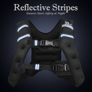 30 LBS Workout Weighted Vest with Mesh Bag Adjustable Buckle view 5