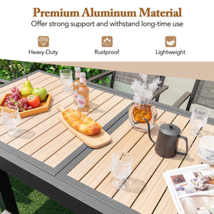 31.5-63 Inches Extendable Patio Table for 4-6 People-Natural view 7