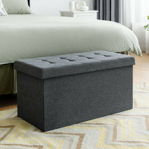 31.5 Inch Fabric Foldable Storage with Removable Storage Bin-Dark Gray view 2