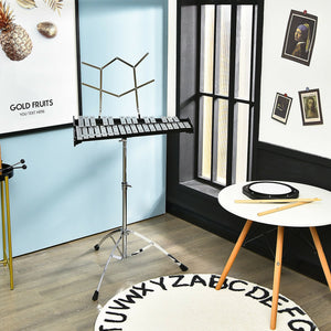 32 Note Glockenspiel Xylophone Percussion Bell Kit with Adjustable Stand view 2