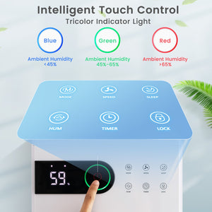 32 Pints Dehumidifier with Sleep Mode and 24H Timer for Home Basement-White view 3