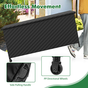 85 Gallon Outdoor Storage Box with Removable Liner and Universal Wheels-Black view 6