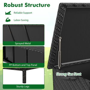 85 Gallon Outdoor Storage Box with Removable Liner and Universal Wheels-Black view 9