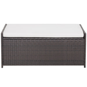34 Gallon Patio Storage Bench with Seat Cushion and Zippered Liner view 4