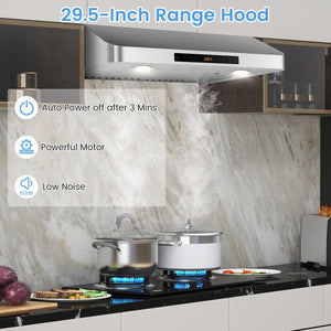 35.5/29.5 Inch Under Cabinet Range Hood 900 CFM Kitchen Vent with 4 Fan Speed-29.5 inches view 7