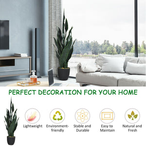 35.5 Inch, Indoor-Outdoor Artificial Fake Snake Plant view 3