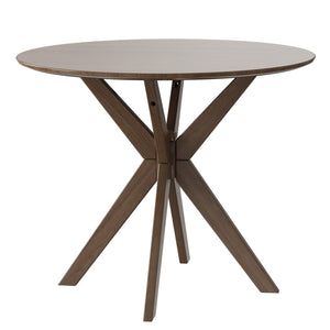 36 Inch Round Wood Dining Table with Intersecting Pedestal Base view 9