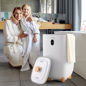 35L Large Home Towel Warmer Bucket with Auto Shut-off Function-White view 2