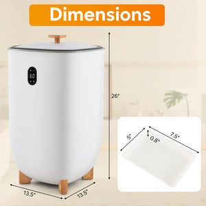 35L Large Home Towel Warmer Bucket with Auto Shut-off Function-White view 4