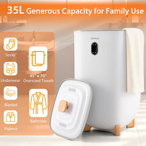 35L Large Home Towel Warmer Bucket with Auto Shut-off Function-White view 5