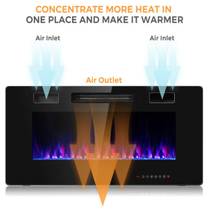 36 Inch Ultra Thin Wall Mounted Electric Fireplace view 5