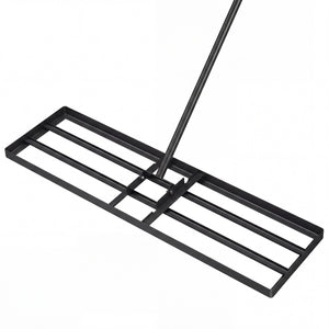 36 x 10 Inch Lawn Leveling Rake with Ergonomic Handle-Black