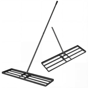 36 x 10 Inch Lawn Leveling Rake with Ergonomic Handle-Black view 3
