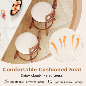 360° Rotating Counter Height Chairs Set of 4 with Backrest and Upholstered Seat-24 inches view 6