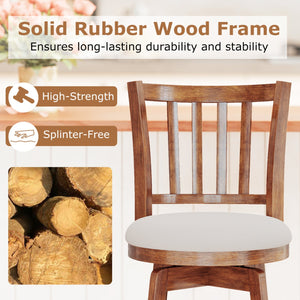 360° Rotating Counter Height Chairs Set of 4 with Backrest and Upholstered Seat-29 inches view 9