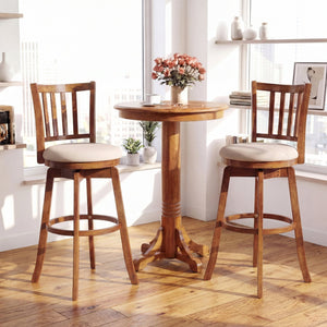360° Rotating Counter Height Chairs Set of 2 with Upholstered Seat and, Backrest-29 inches view 5