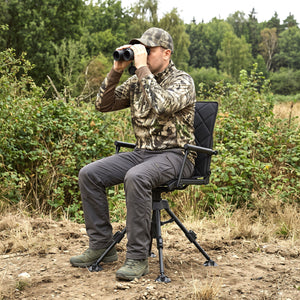 360° Silent Swivel Hunting Seat with 5-Level Adjustable-Black view 2