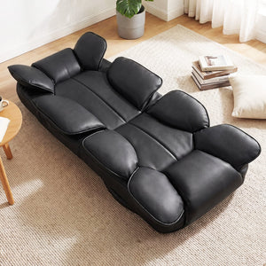 360 Degree Swivel Floor Gaming Chair with 6-Position Adjustable Backrest and Sponge Filling-Black view 6