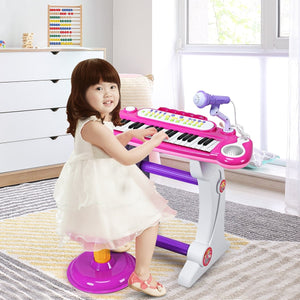 37 Key Electronic Keyboard Kids Toy Piano-Pink view 2