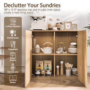 38 inches Buffet Modern Sideboard Cabinet with Storage-Natural view 7